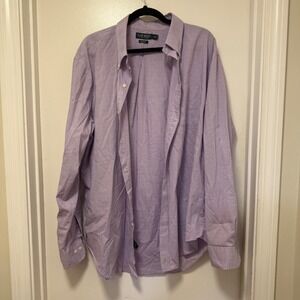 Lauren Ralph Lauren Mens Dress Shirt 18 36/37 Purple Plaid Classic Fit